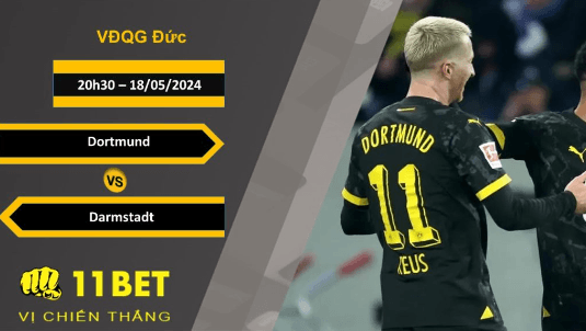 11BET Soi kèo Dortmund vs Darmstadt, 20h30, 18/05/2024