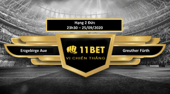 11BET Tip bóng đá Erzgebirge Aue vs SpVgg Greuther Fürth , hôm nay 25/09/2020